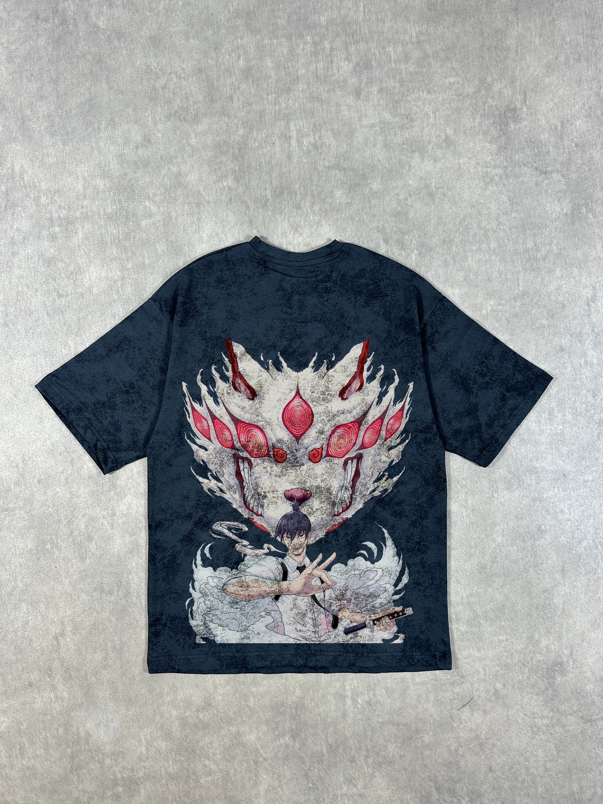 T-shirt Oversize Acid Wash Megumi Fushiguro | Gyokuken: Kon (JK0003)