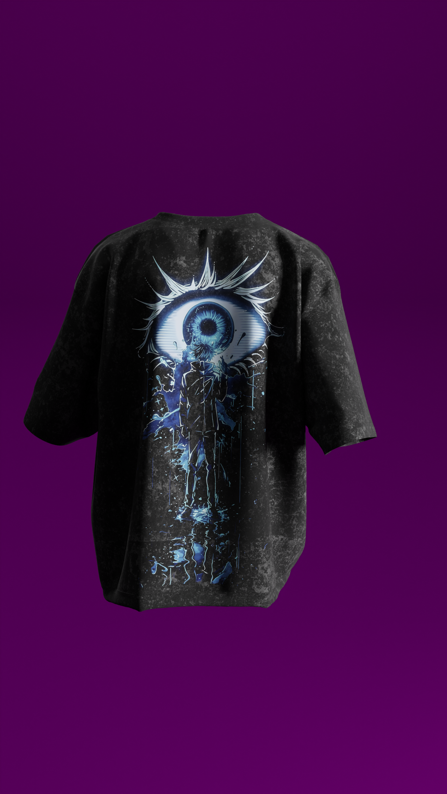 T-shirt Oversize Acid Wash Satoru Gojo | Rikugan (JK0002)