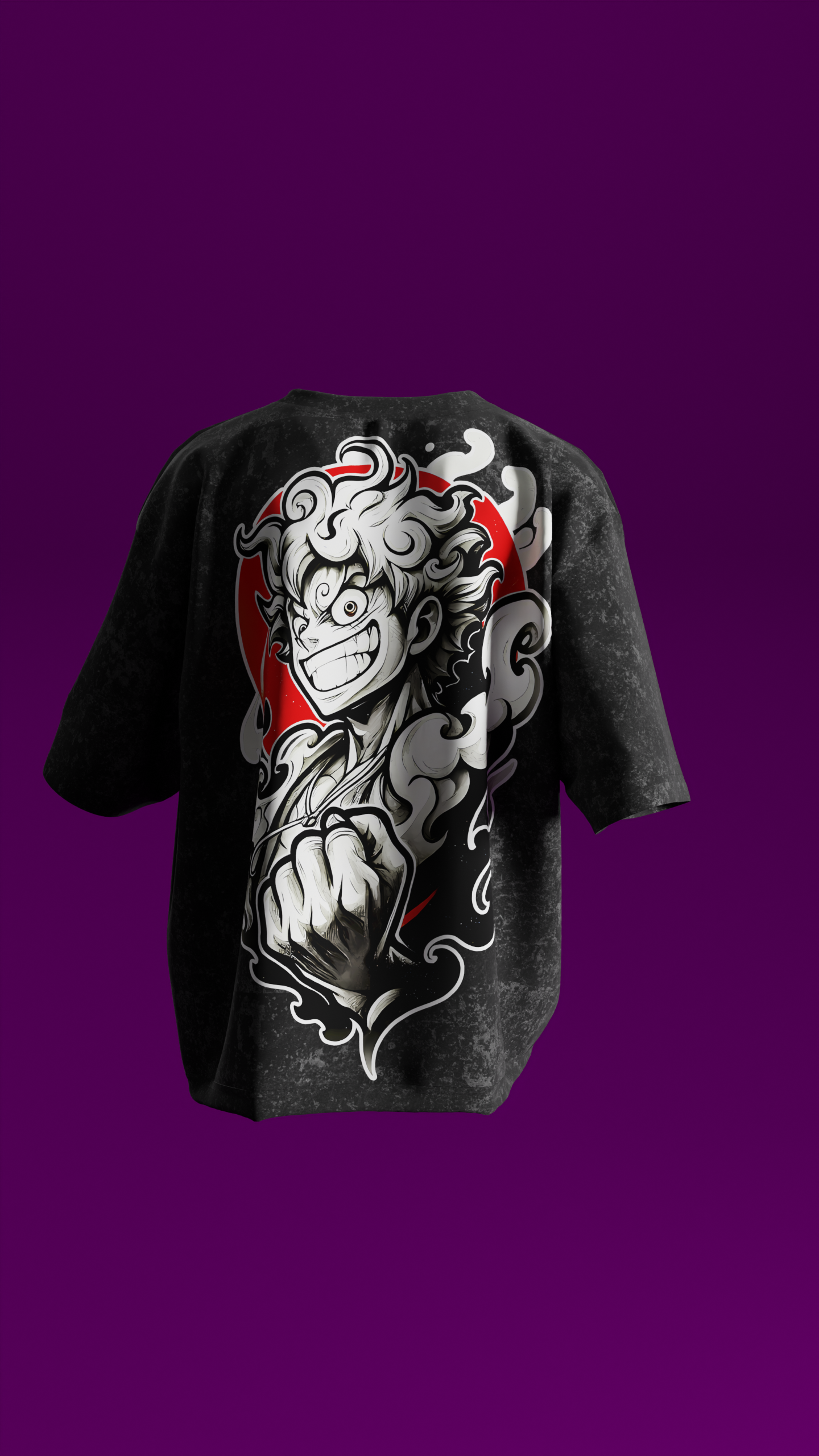T-shirt Oversize Acide Wash Luffy | Mugiwara (OP0002)