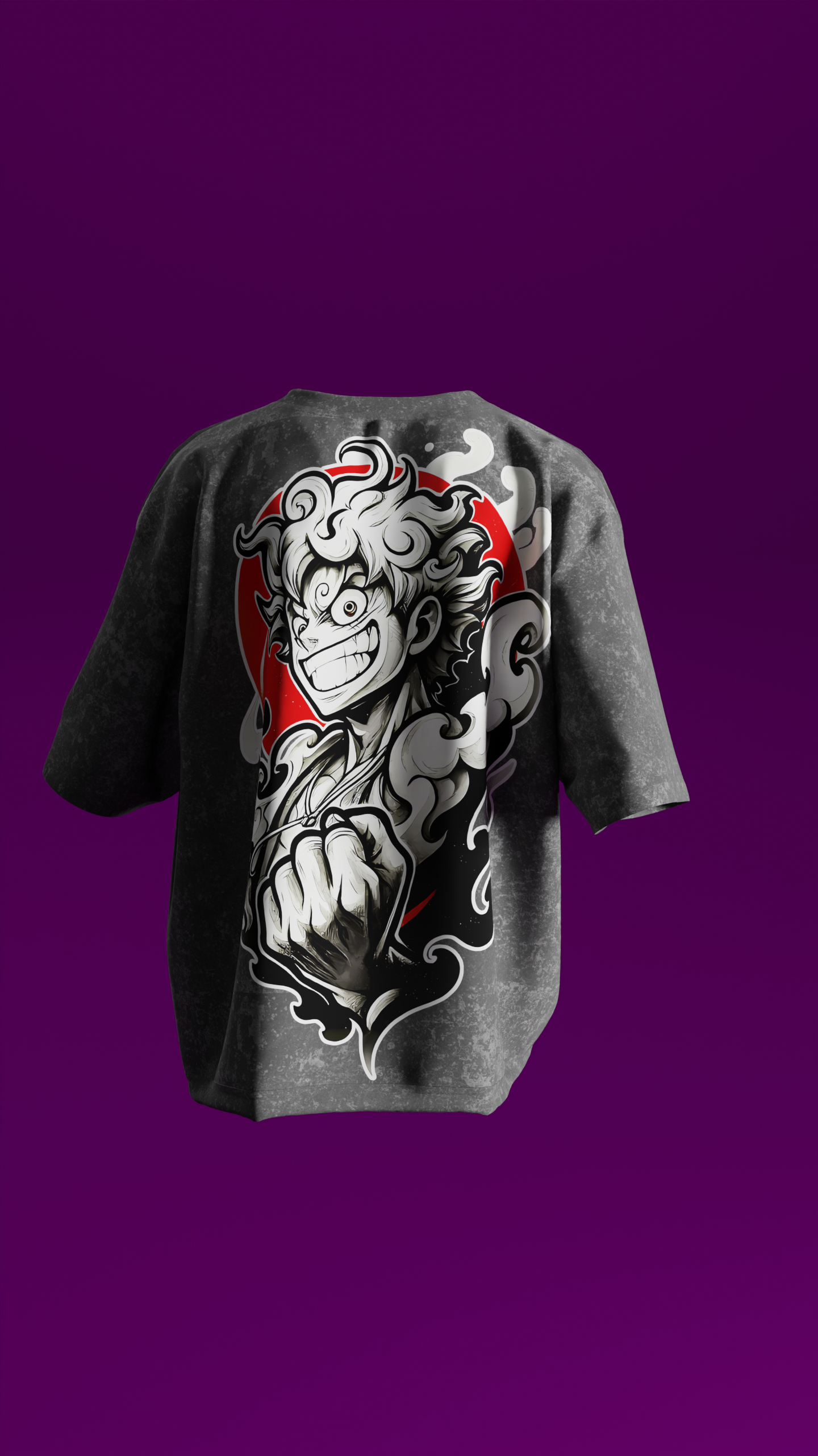 T-shirt Oversize Acide Wash Luffy | Mugiwara (OP0002)