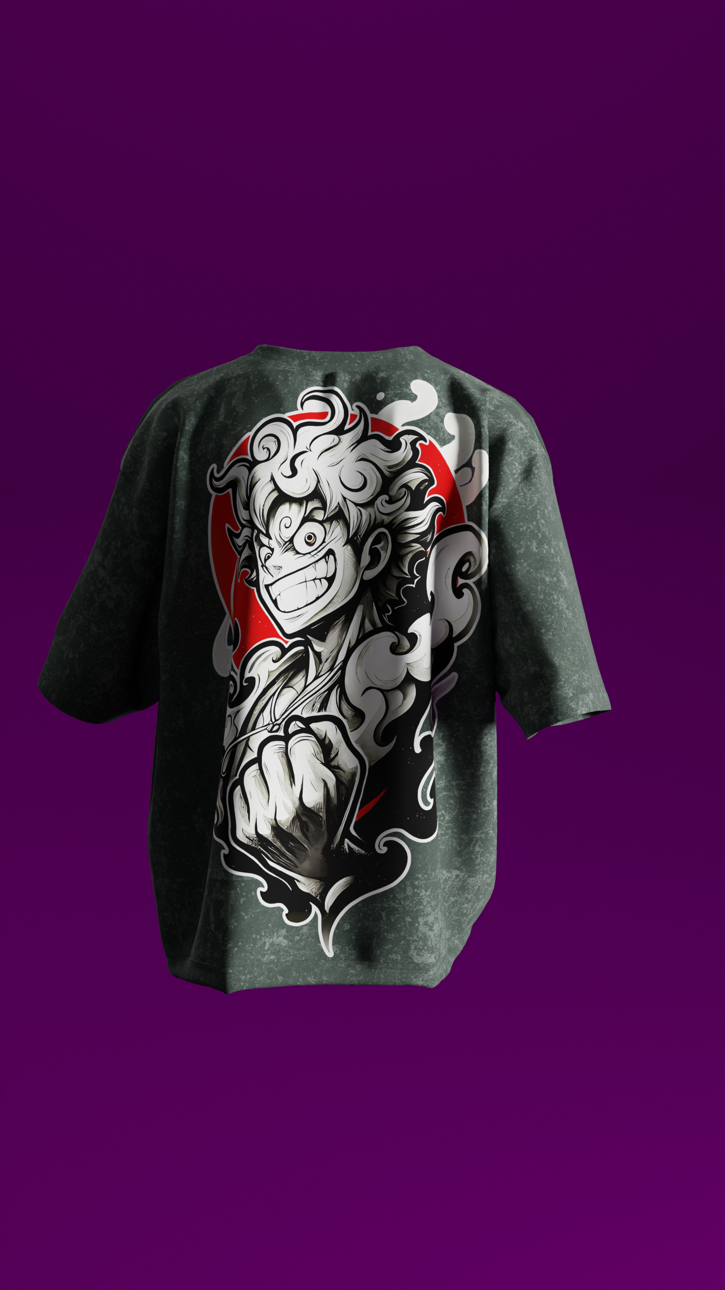 T-shirt Oversize Acide Wash Luffy | Mugiwara (OP0002)