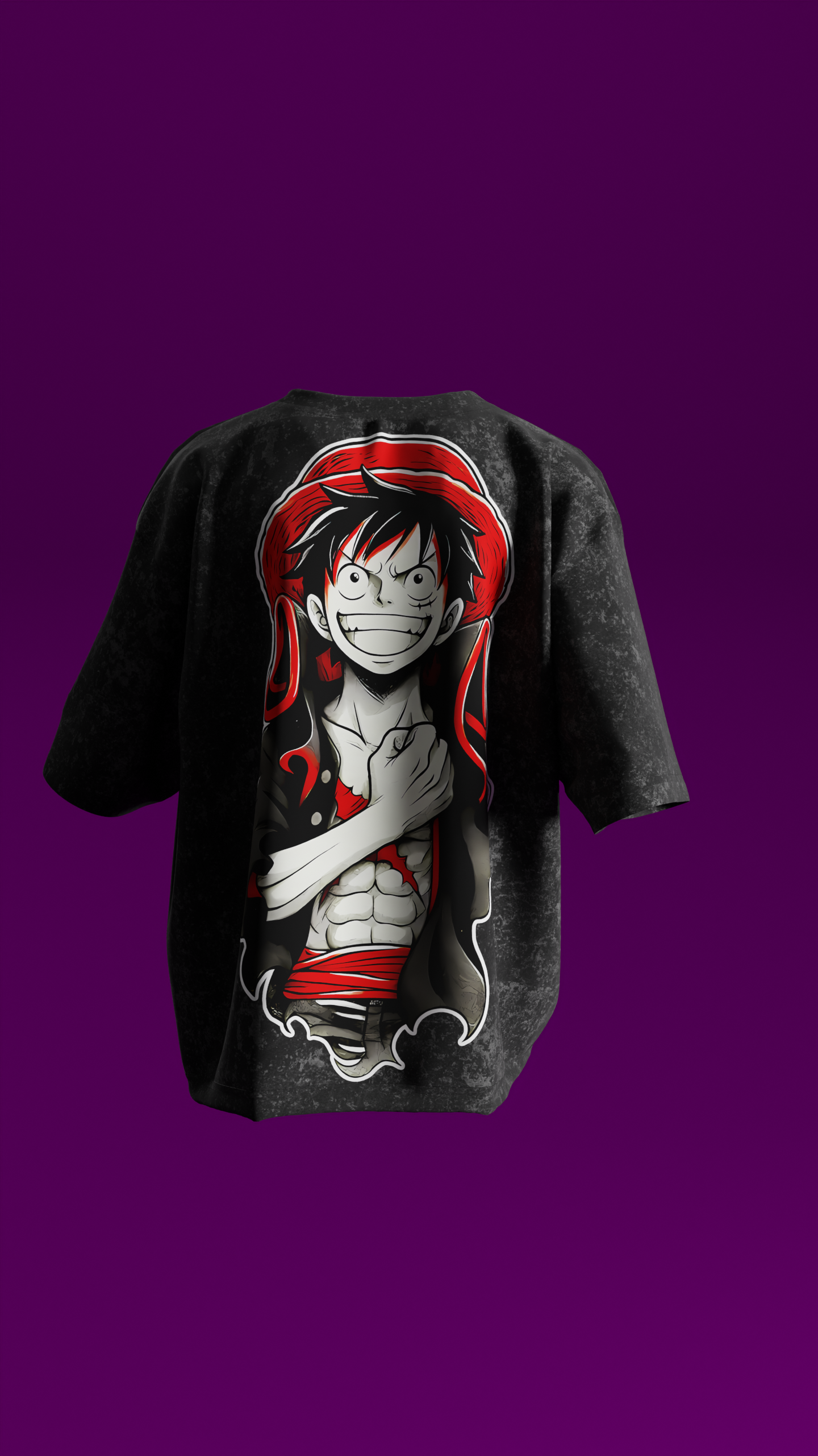 T-shirt Oversize Acide Wash Luffy | Mugiwara (OP0003)