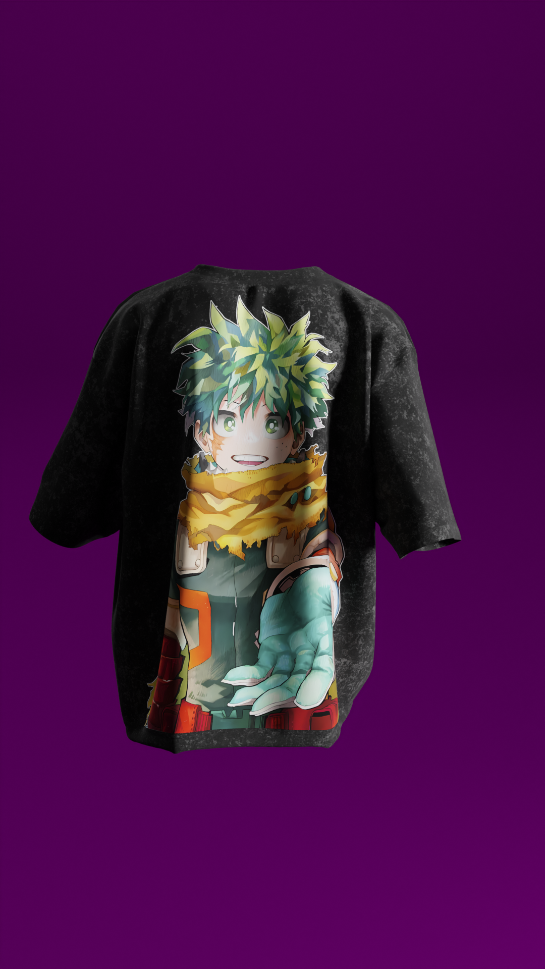 T-shirt Oversize Acide Wash Miduriya | Deku (MHA0001)