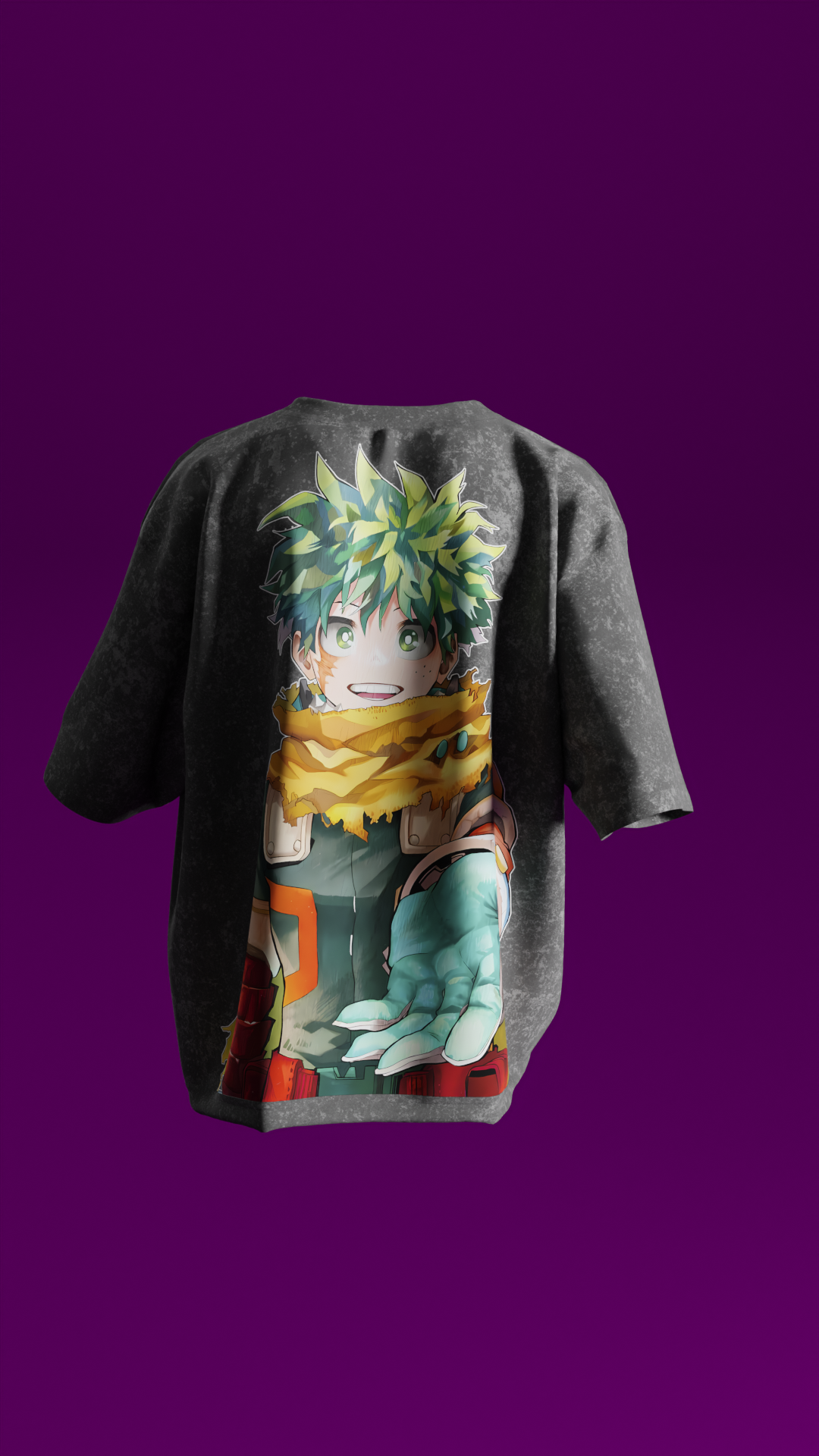 T-shirt Oversize Acide Wash Miduriya | Deku (MHA0001)