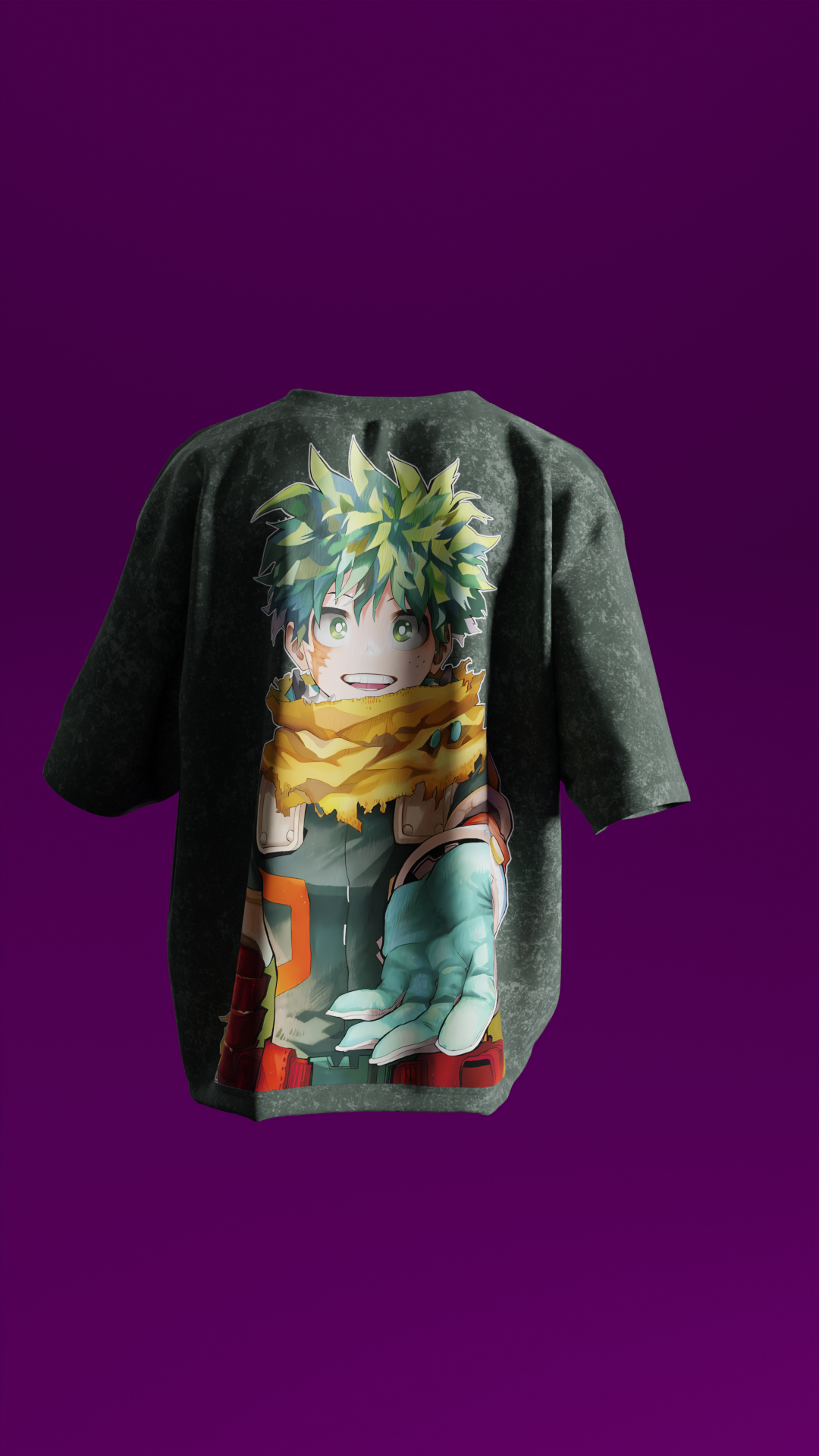 T-shirt Oversize Acide Wash Miduriya | Deku (MHA0001)