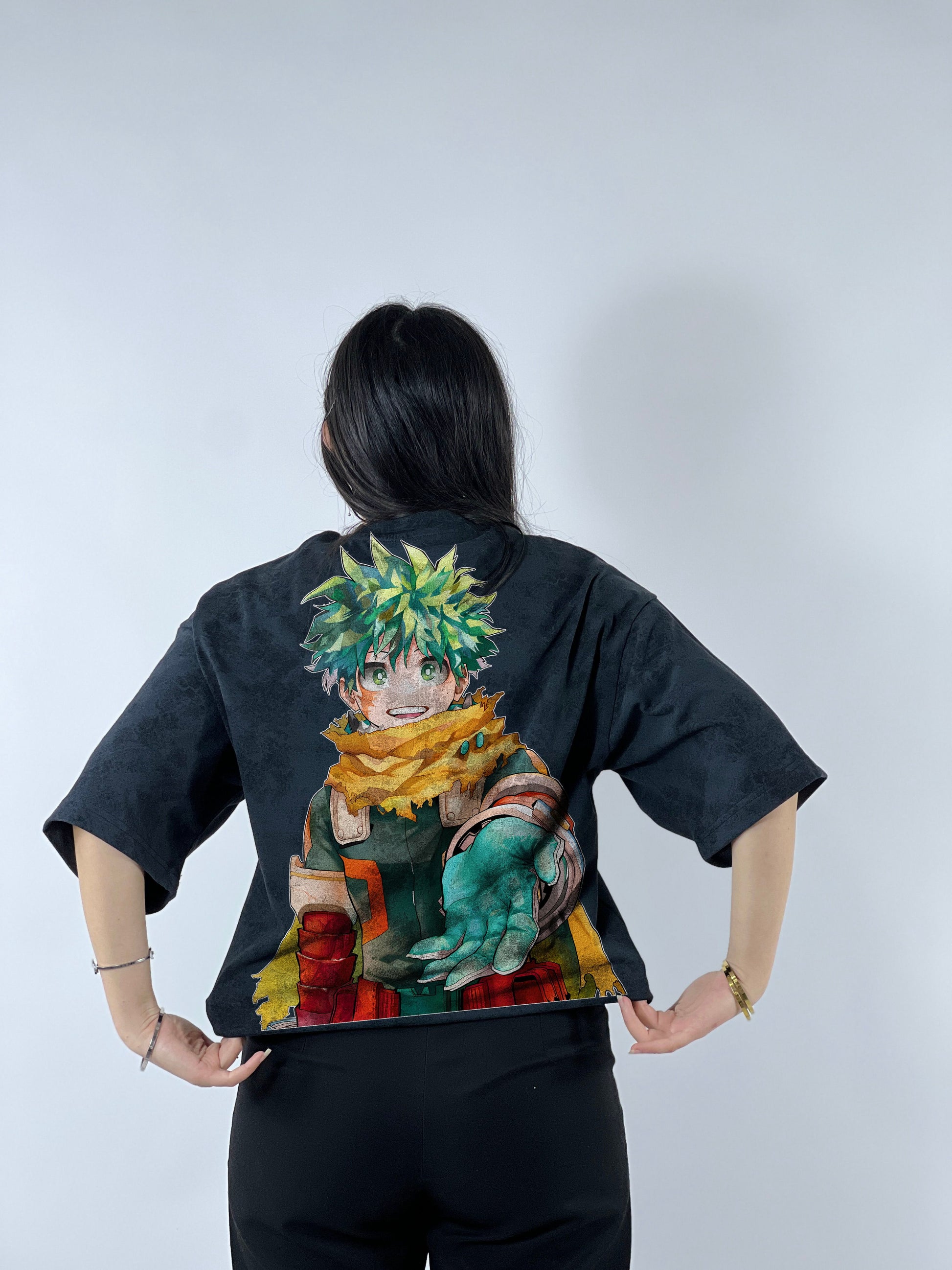 T-shirt Oversize Acide Wash Miduriya | Deku (MHA0001)