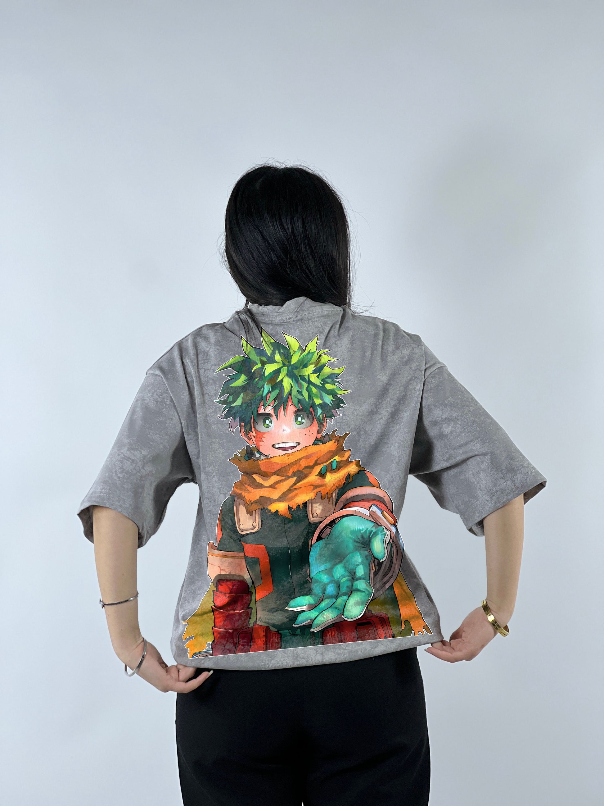 T-shirt Oversize Acide Wash Miduriya | Deku (MHA0001)
