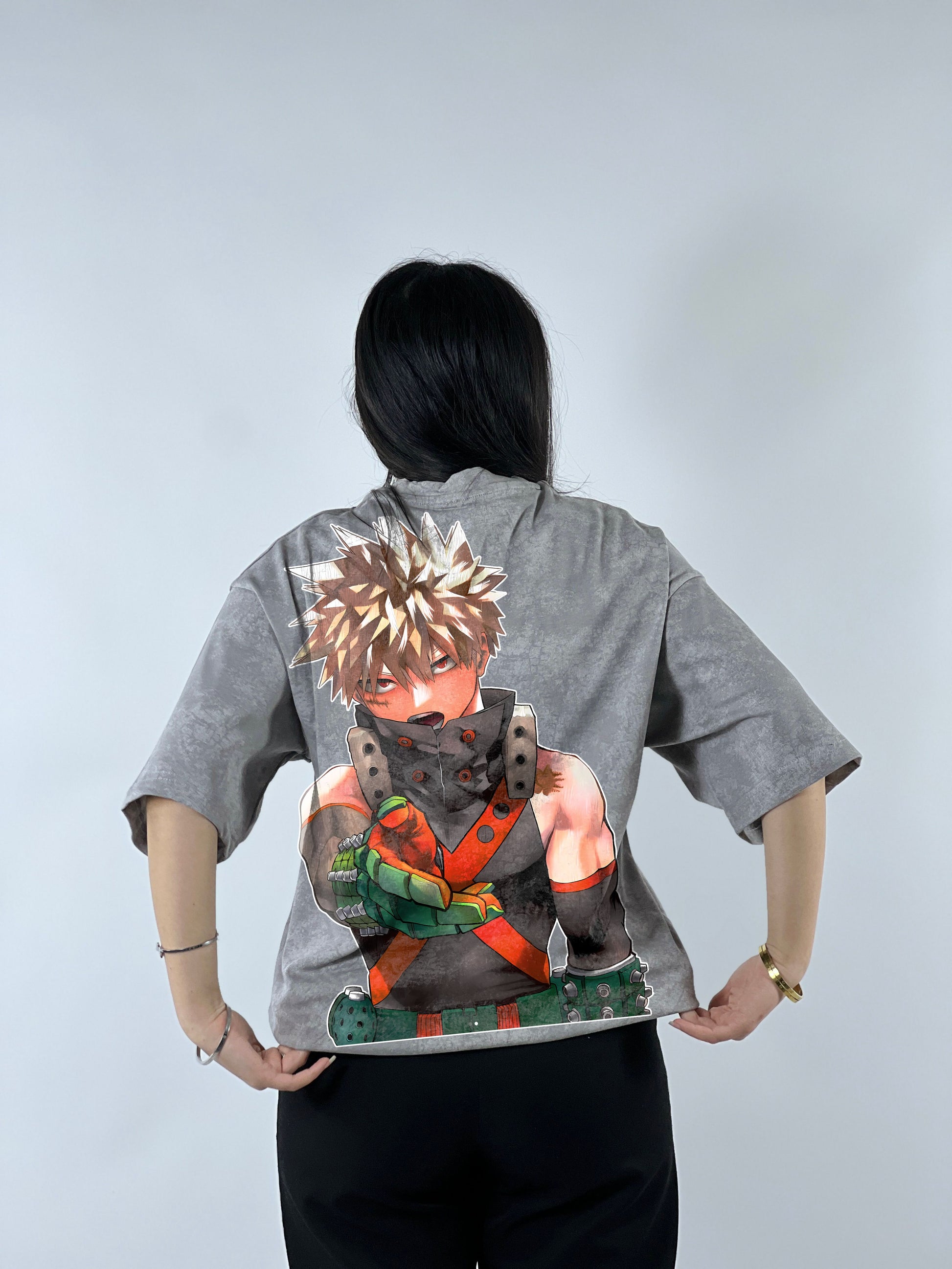 T-shirt Oversize Acide Wash Katsuki | Bakugo (MHA0002)