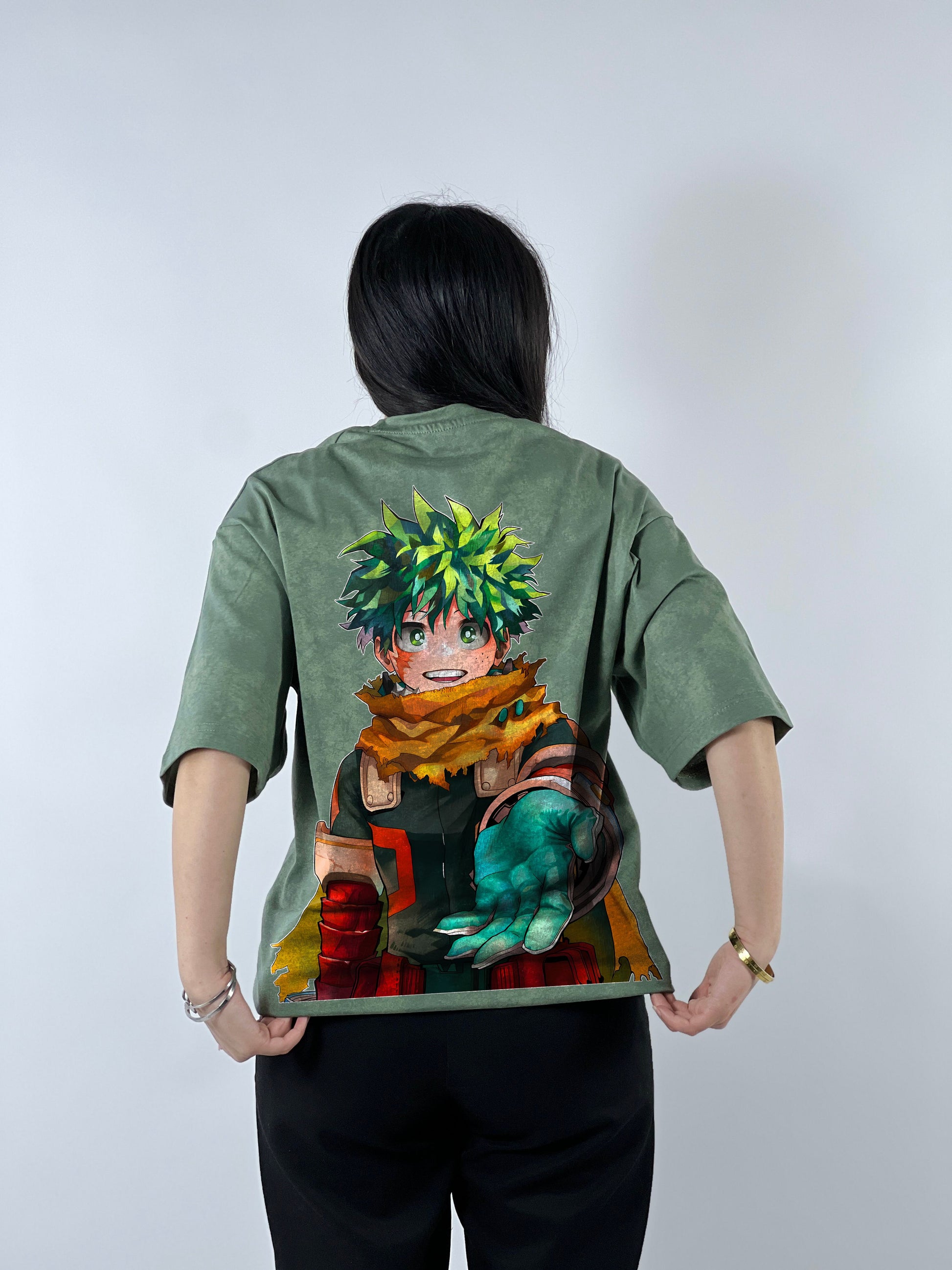T-shirt Oversize Acide Wash Miduriya | Deku (MHA0001)