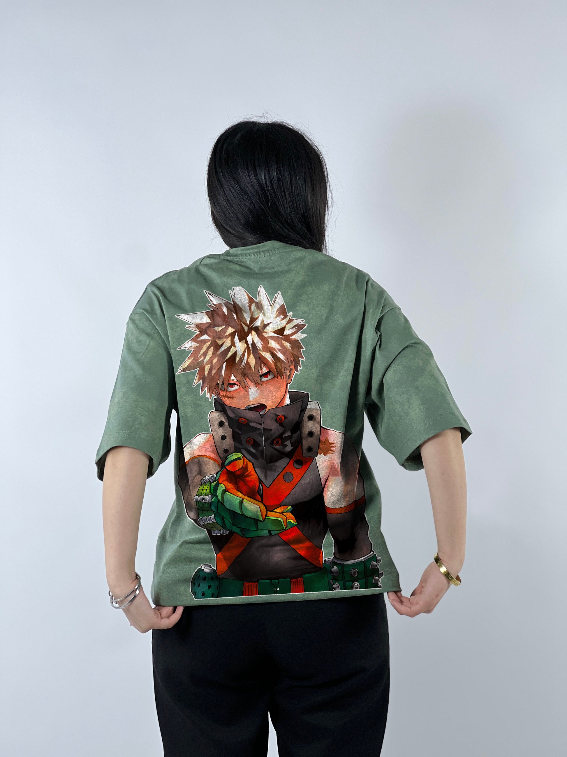 T-shirt Oversize Acide Wash Katsuki | Bakugo (MHA0002)